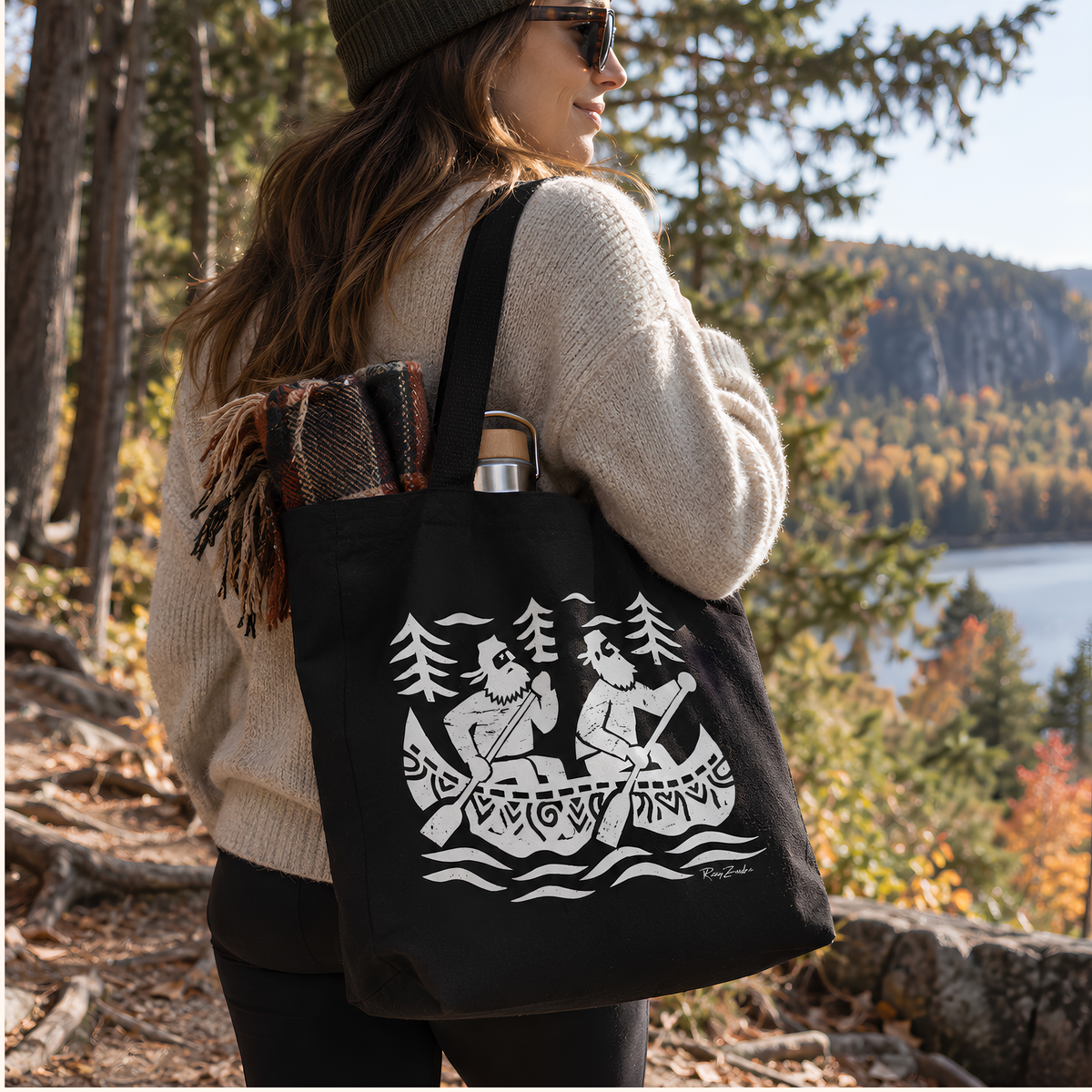 Sac tote en coton bio  — Pêcheurs en Canot