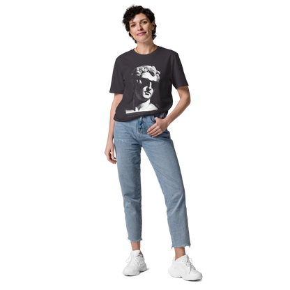 T-shirt en coton bio – Buste d'homme antique avec lunettes