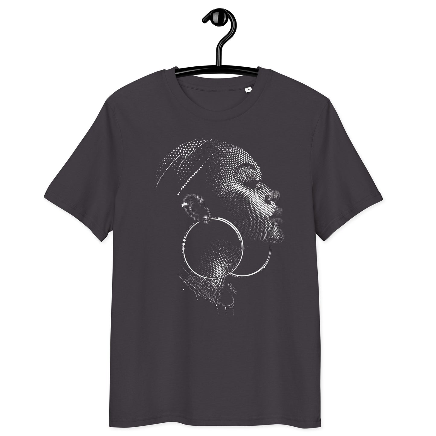 T-shirt en coton bio – Portrait artistique de femme créole
