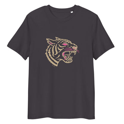 T-shirt en coton biologique - Motif tête de tigre rugissant