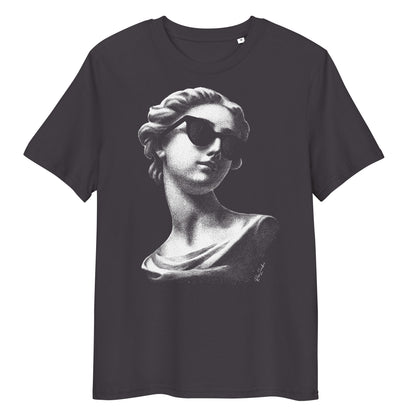 T-shirt en coton bio – Buste de femme antique avec lunettes