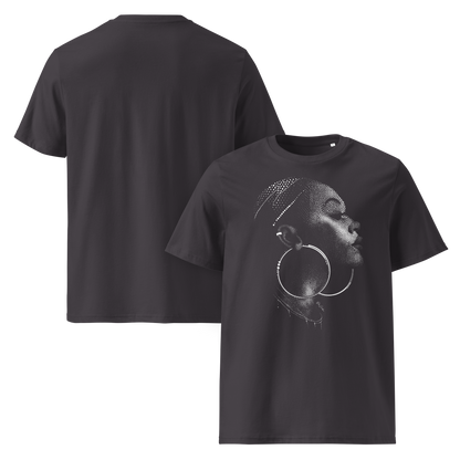 T-shirt en coton bio – Portrait artistique de femme créole