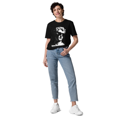 T-shirt en coton bio – Buste d'homme antique avec lunettes