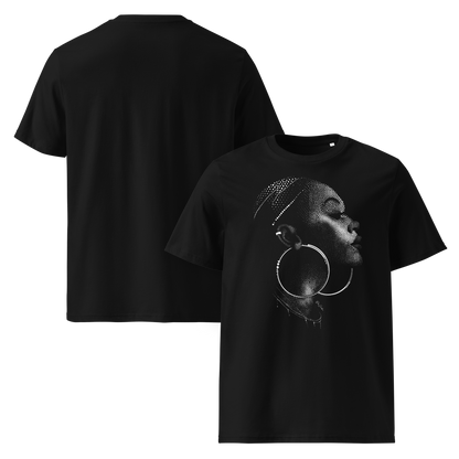 T-shirt en coton bio – Portrait artistique de femme créole