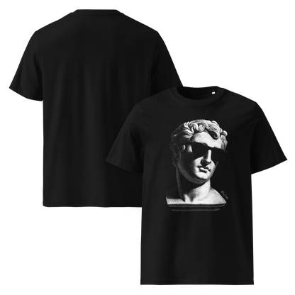 T-shirt en coton bio – Buste d'homme antique avec lunettes