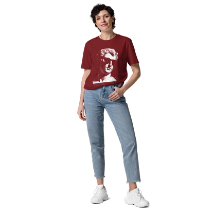 T-shirt en coton bio – Buste d'homme antique avec lunettes