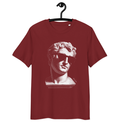T-shirt en coton bio – Buste d'homme antique avec lunettes