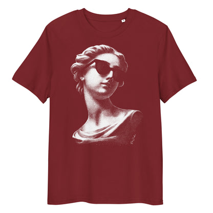 T-shirt en coton bio – Buste de femme antique avec lunettes