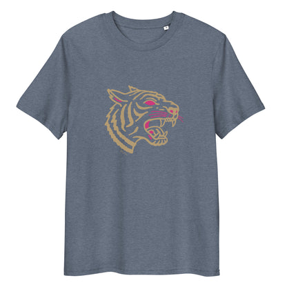 T-shirt en coton biologique - Motif tête de tigre rugissant