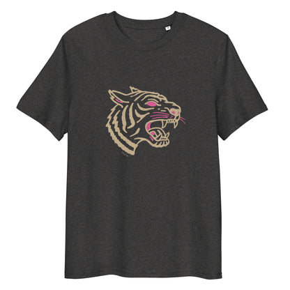 T-shirt en coton biologique - Motif tête de tigre rugissant