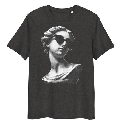 T-shirt en coton bio – Buste de femme antique avec lunettes