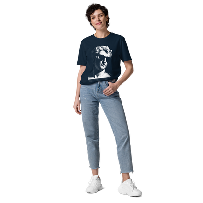 T-shirt en coton bio – Buste d'homme antique avec lunettes