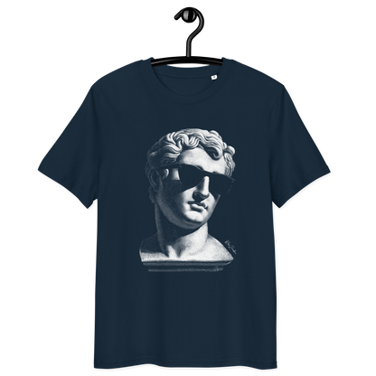 T-shirt en coton bio – Buste d'homme antique avec lunettes