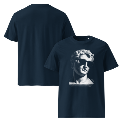 T-shirt en coton bio – Buste d'homme antique avec lunettes