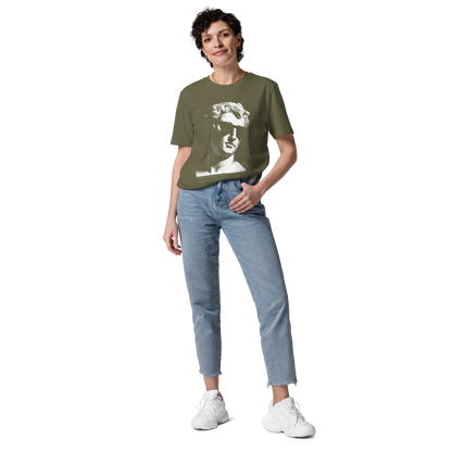 T-shirt en coton bio – Buste d'homme antique avec lunettes