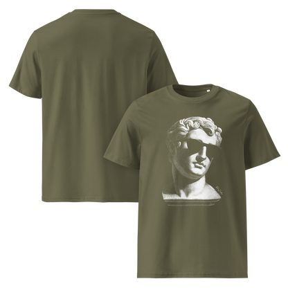 T-shirt en coton bio – Buste d'homme antique avec lunettes