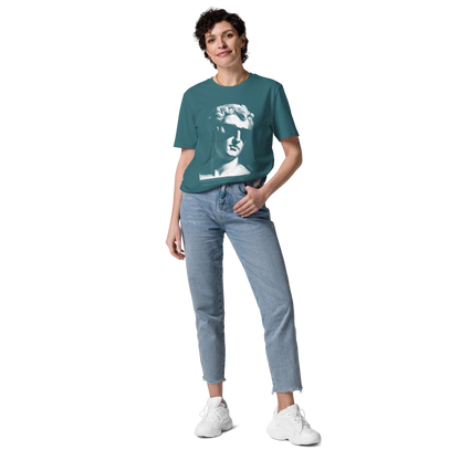 T-shirt en coton bio – Buste d'homme antique avec lunettes