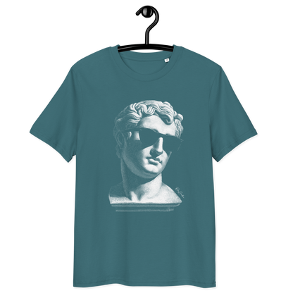 T-shirt en coton bio – Buste d'homme antique avec lunettes