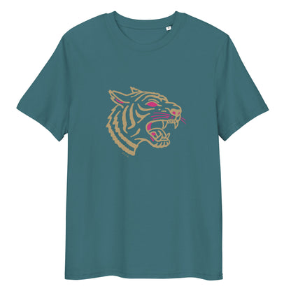 T-shirt en coton biologique - Motif tête de tigre rugissant