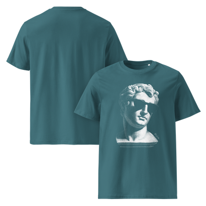 T-shirt en coton bio – Buste d'homme antique avec lunettes