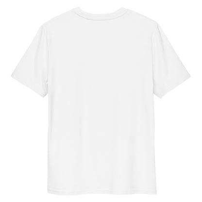 T-shirt en coton bio – Illustration chat minimaliste bleu marine