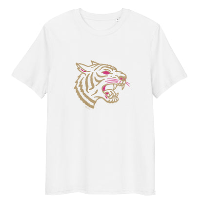 T-shirt en coton biologique - Motif tête de tigre rugissant