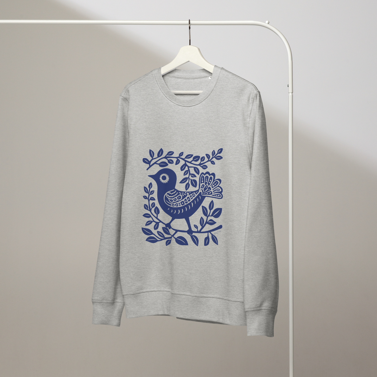 Sweatshirt écolo Camino - Motif d'oiseau - rose zombie
