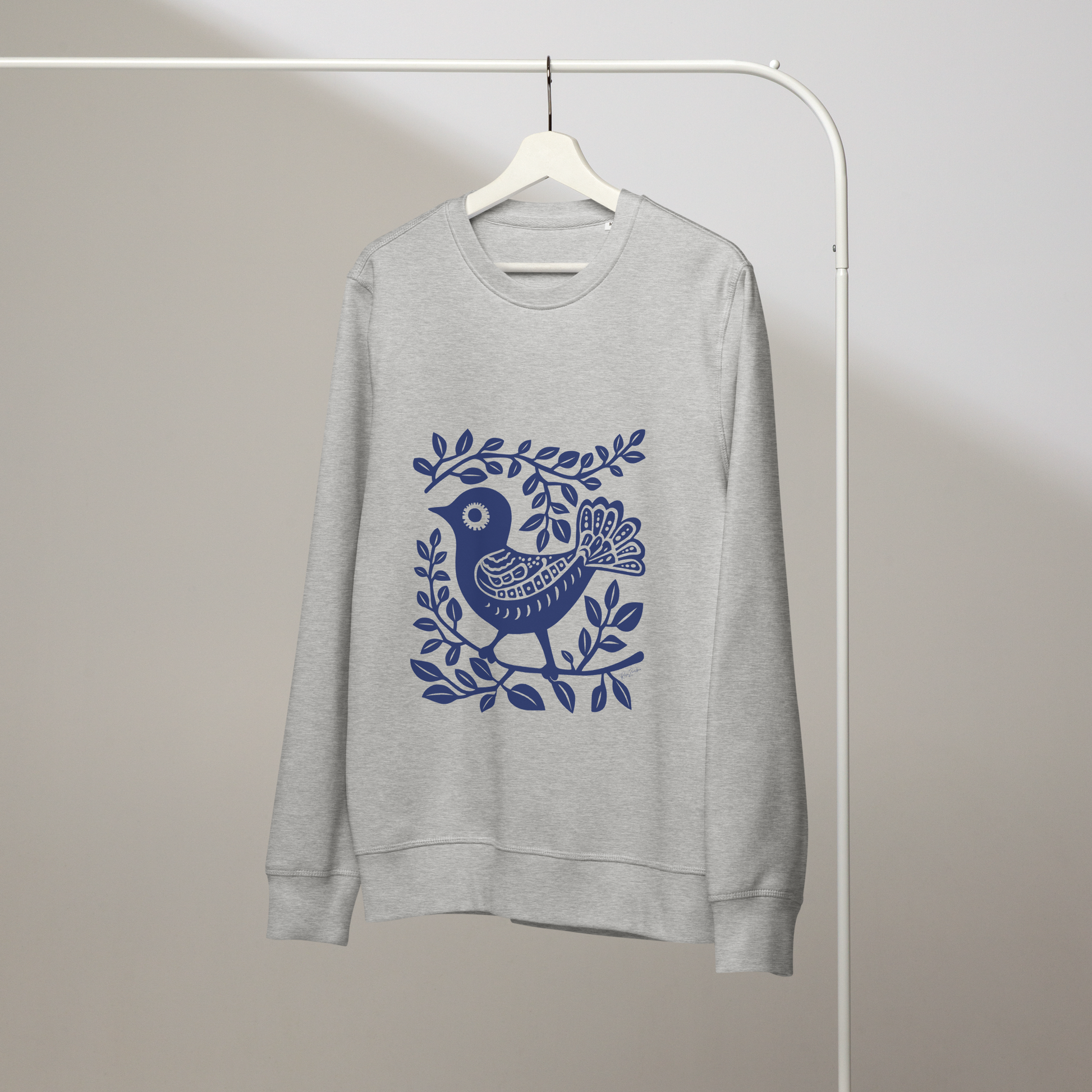 Sweatshirt écolo Camino - Motif d'oiseau - rose zombie
