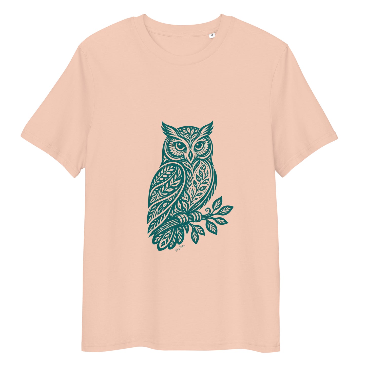 T-shirt coton bio — Hibou style folk art