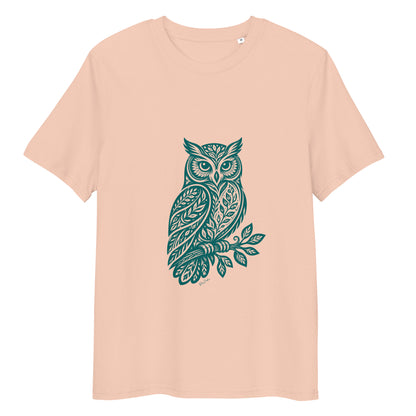 T-shirt coton bio — Hibou style folk art