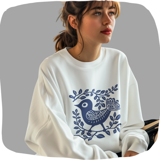Sweatshirt écolo Camino - Motif d'oiseau