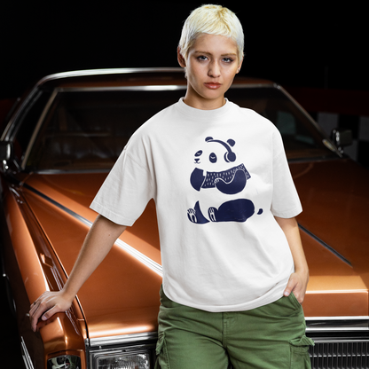 T-shirt en coton bio oversize - Petit panda