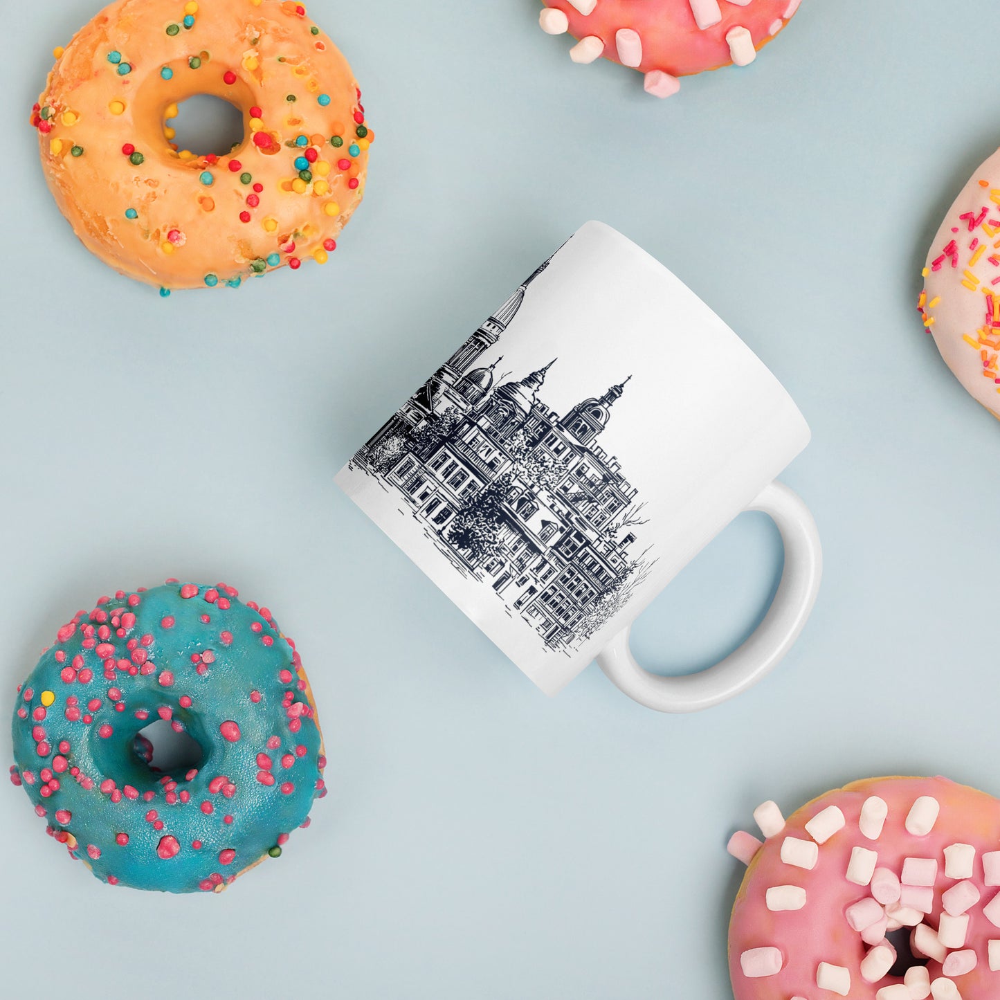 Tasse Marché Bonsecours · Skyline Vieux-Montréal · Souvenir MTL
