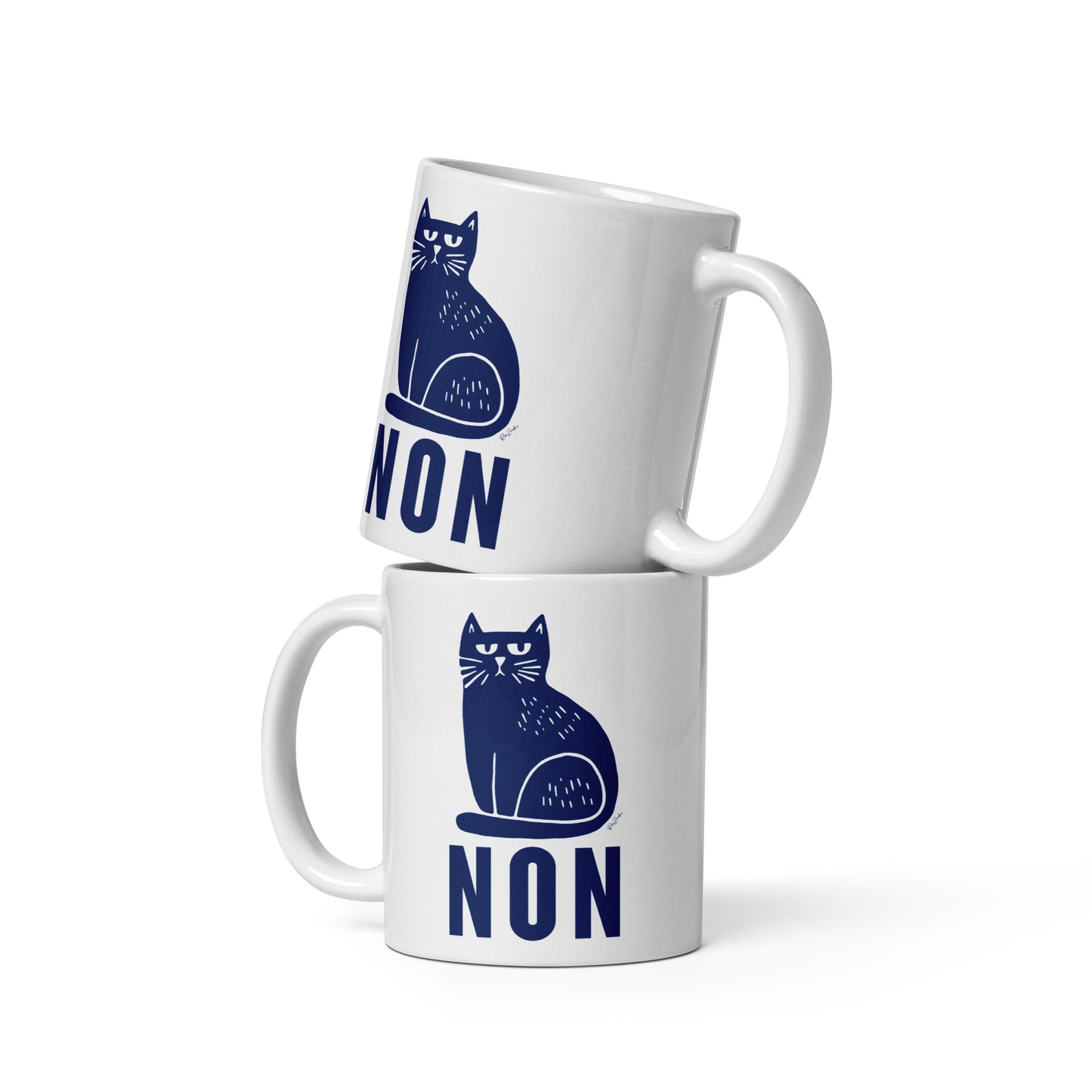Tasse festive de 11 oz en céramique - Chat grincheux