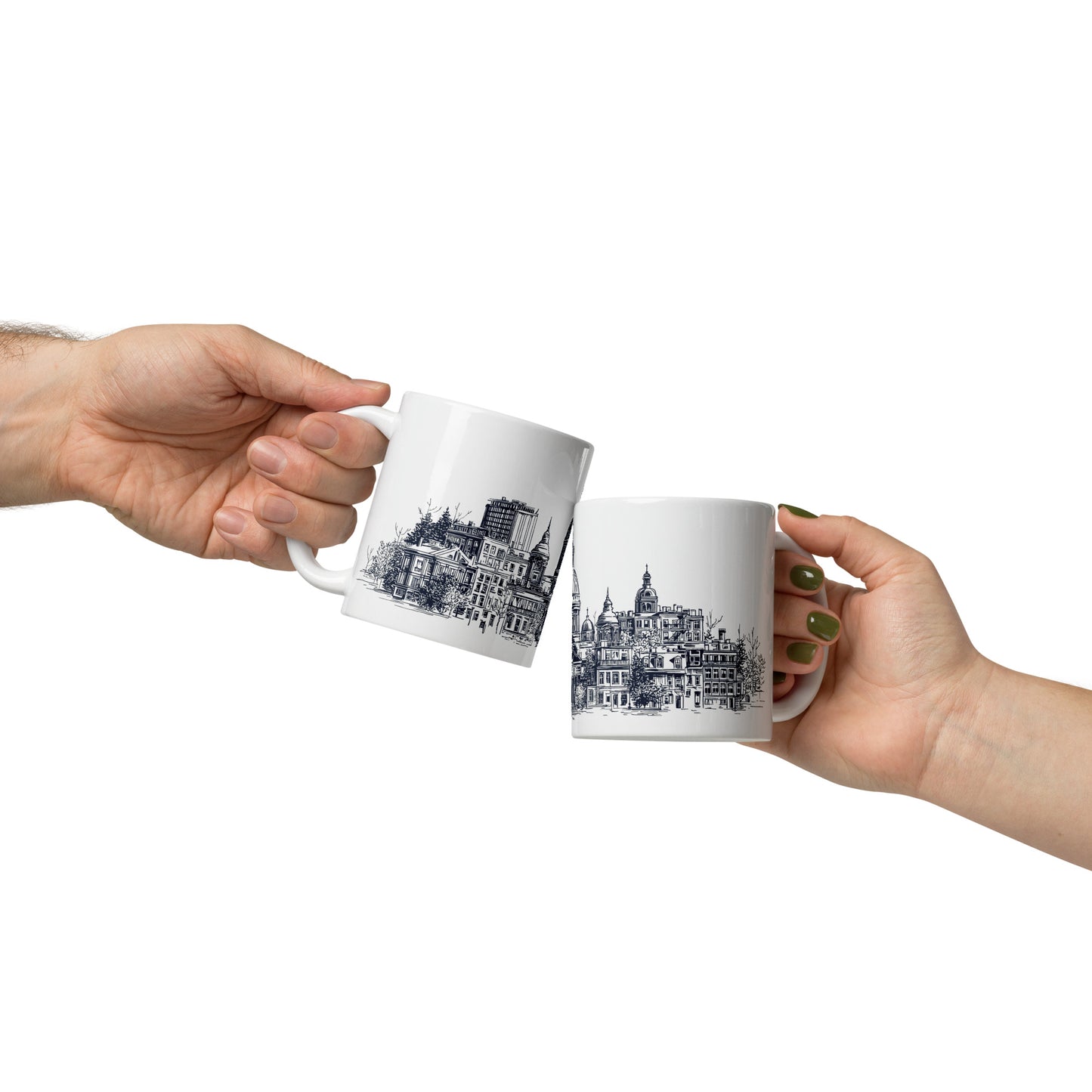 Tasse Marché Bonsecours · Skyline Vieux-Montréal · Souvenir MTL