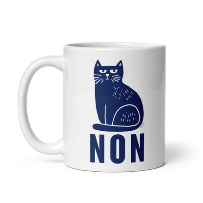 Tasse festive de 11 oz en céramique - Chat grincheux