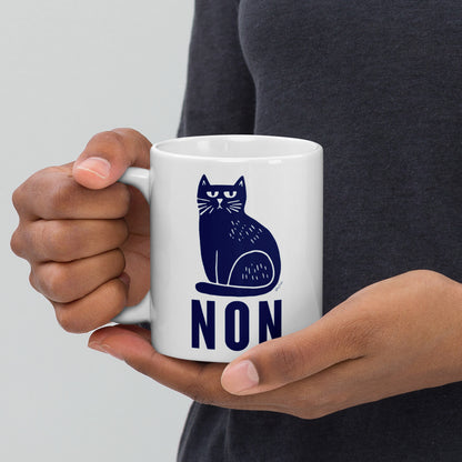 Tasse festive de 11 oz en céramique - Chat grincheux