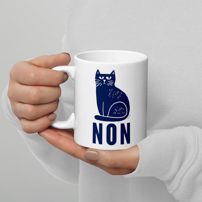 Tasse festive de 11 oz en céramique - Chat grincheux