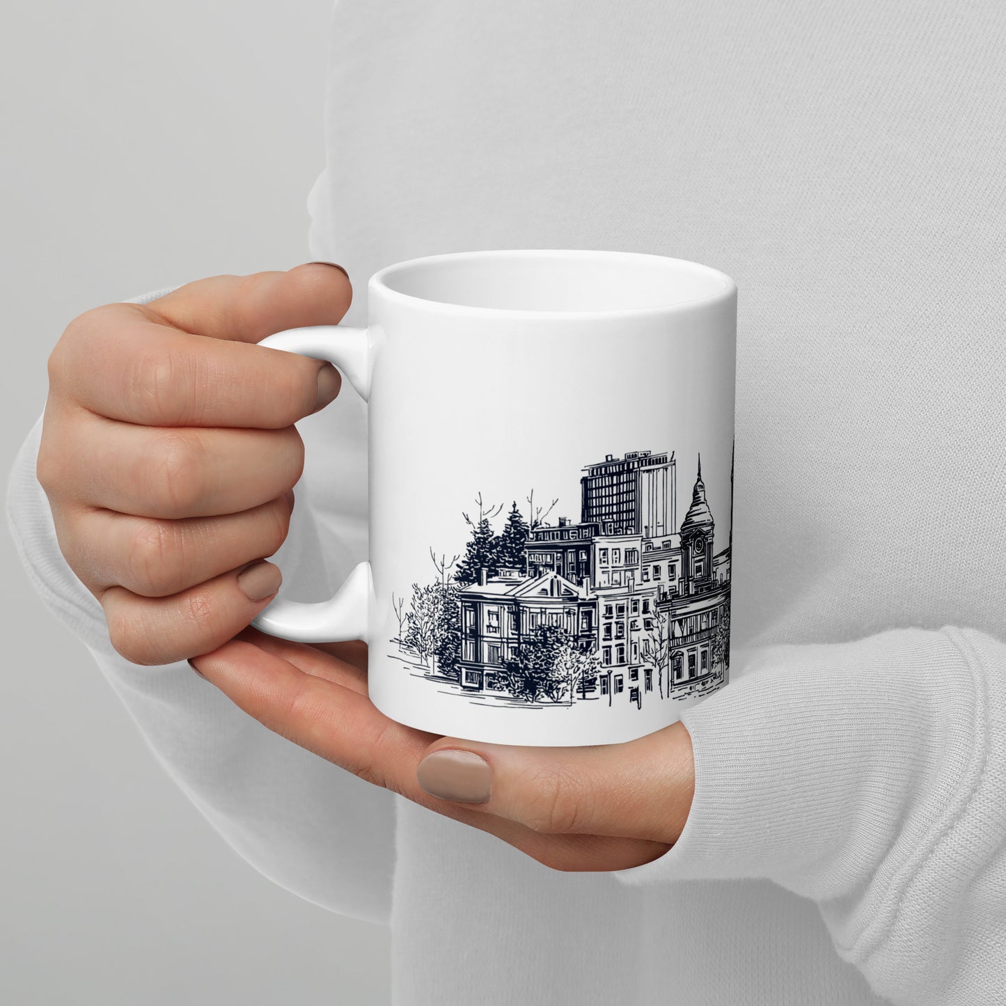 Tasse Marché Bonsecours · Skyline Vieux-Montréal · Souvenir MTL