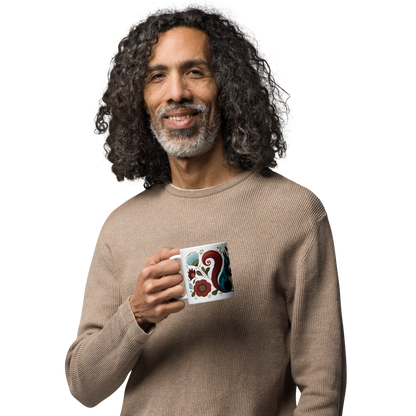 Tasse Montréal — Écureuils folk art