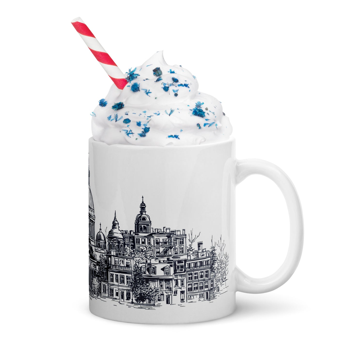 Tasse Marché Bonsecours · Skyline Vieux-Montréal · Souvenir MTL