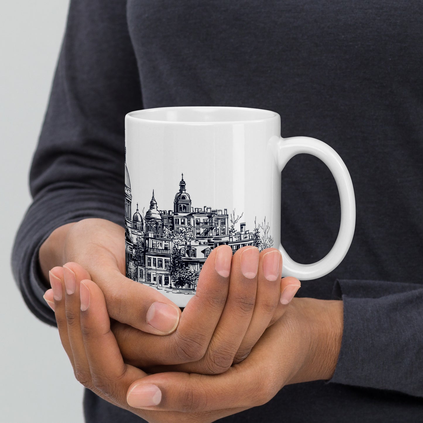 Tasse Marché Bonsecours · Skyline Vieux-Montréal · Souvenir MTL