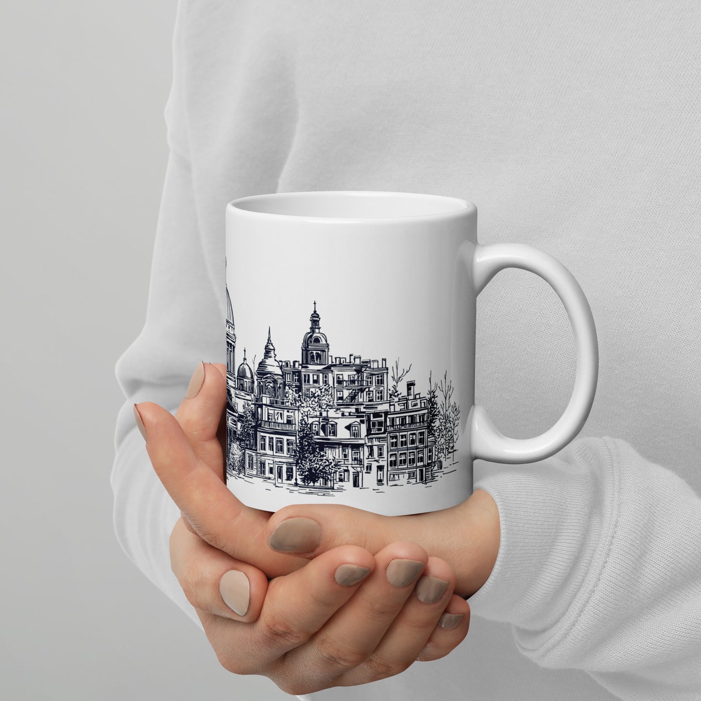 Tasse Marché Bonsecours · Skyline Vieux-Montréal · Souvenir MTL