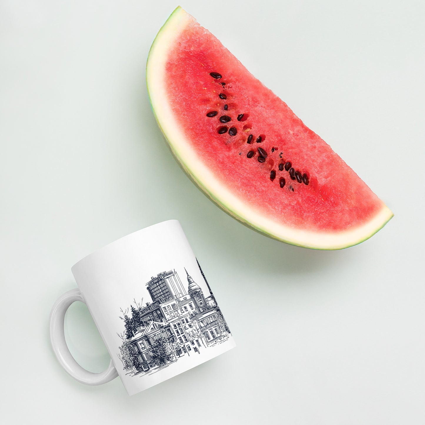 Tasse Marché Bonsecours · Skyline Vieux-Montréal · Souvenir MTL