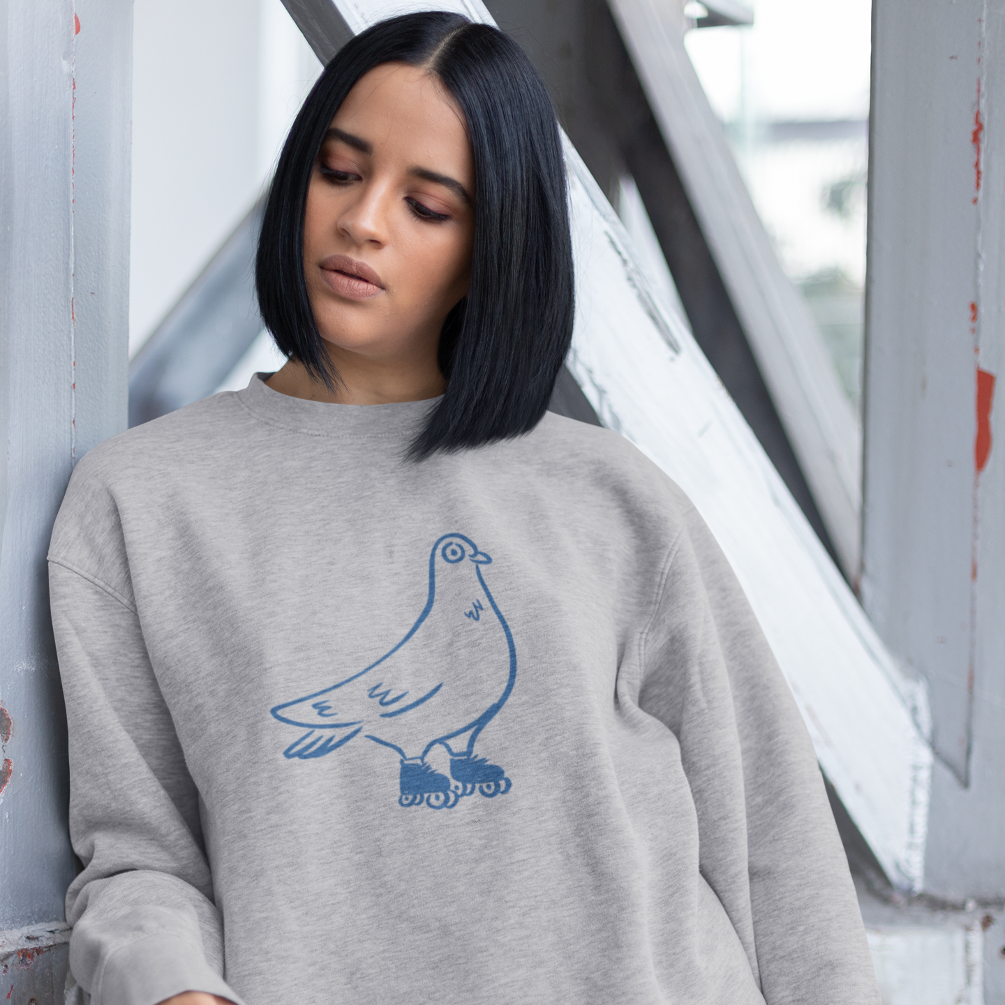 Pull en coton bio – Épaisseur moyenne – Pigeon à roulettes
