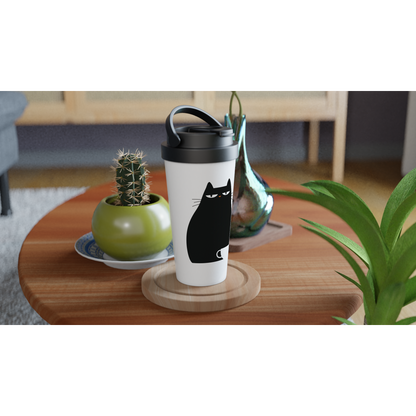 white travel Insulatedcup cat-4